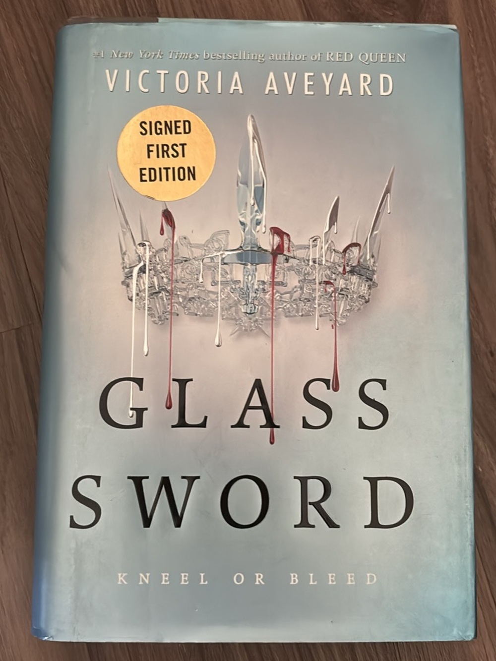 SIGNED first edition Glass Sword by Victoria Aveyard - Blue Hardcover